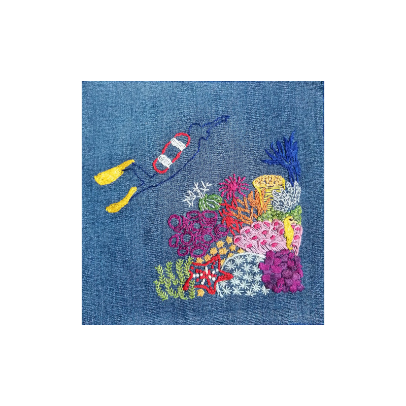 Kit de Broderie plongée sur Papier Hydrosoluble - Modèle Unique